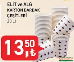 ELİT VE ALG KARTON BARDAK ÇEŞİTLERİ 20'Lİ ELİT VE ALG KARTON BARDAK ÇEŞİTLERİ 20'Lİ